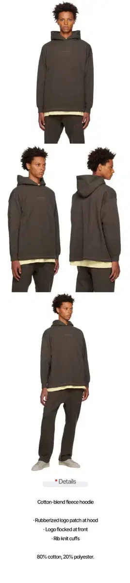 Essential Hood Gray Relaxed Hoodie XXS