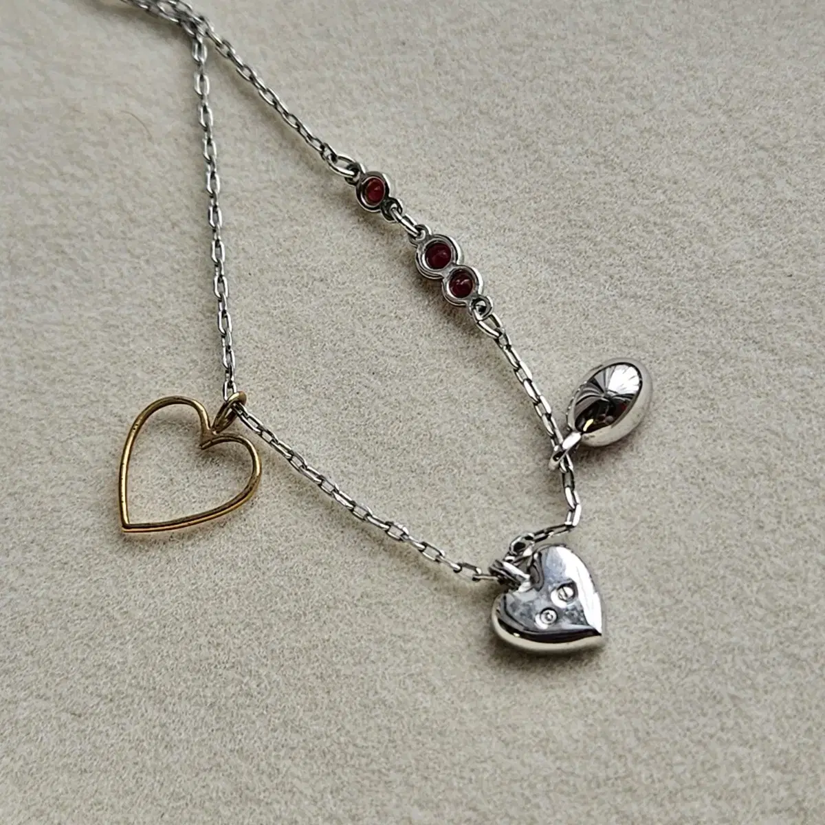 스와로브스키 SWAROVSKI Duo Heart 목걸이