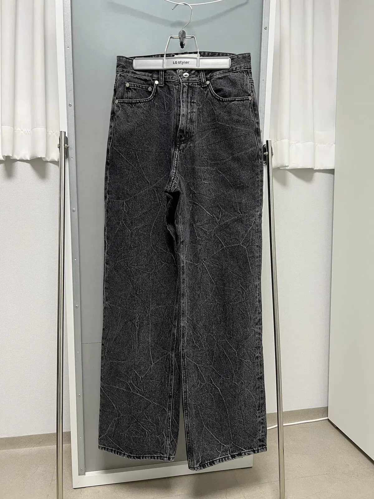 [S] STU 21F/W Crease Washed Denim Pants