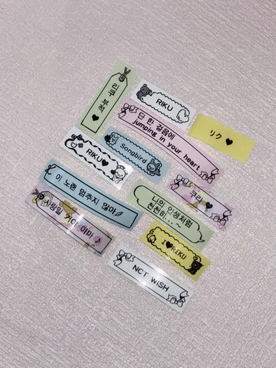 nct wish labelstickers unofficial goods