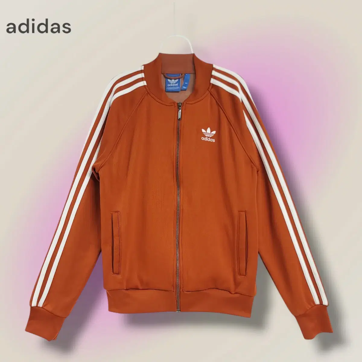 [100] Adidas Deep Orange Superstar Tracktop Jersey