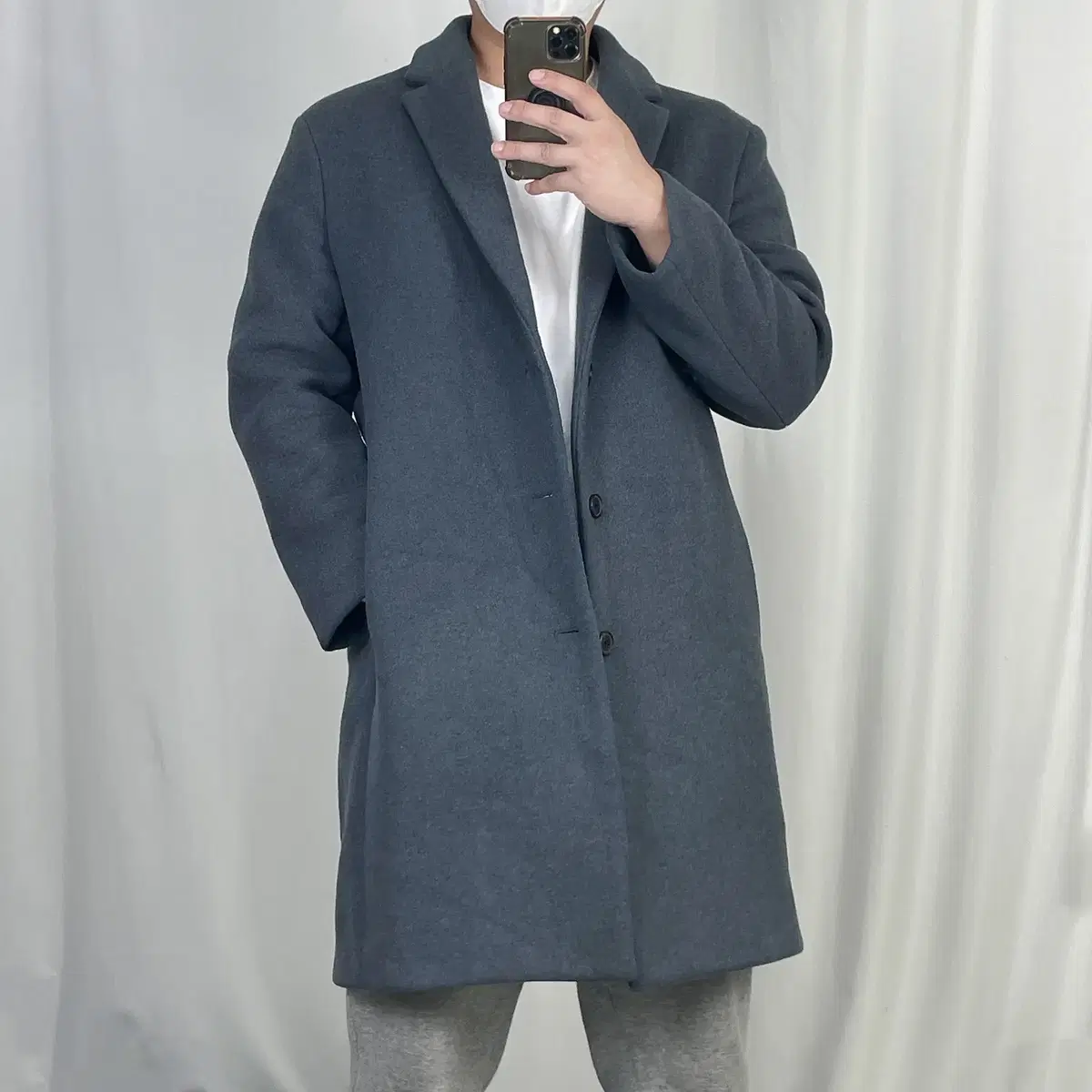 Mindbridge Gray Wool and Cashmere Coat 105 .241025