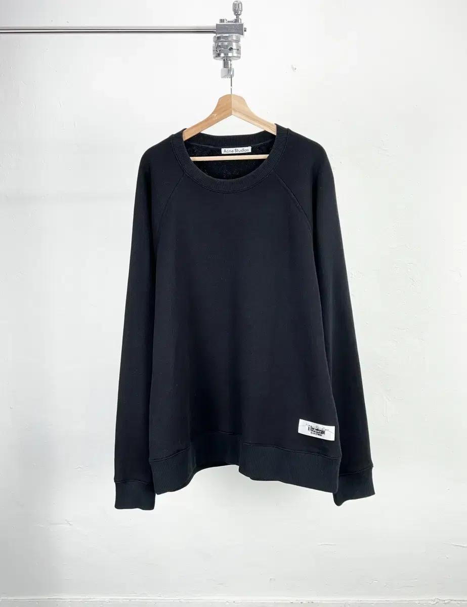 Acne Studios Black Embroidered Patch Sweatshirt