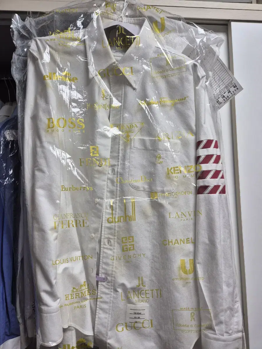 Thom Browne Diagonal White Oxford Shirt Size 4