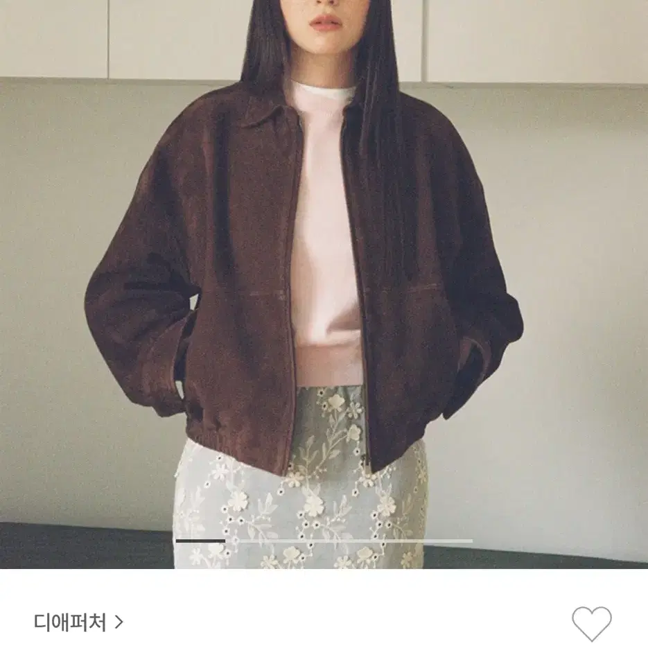 디애퍼처 70s suede bomber jacket brown (L)