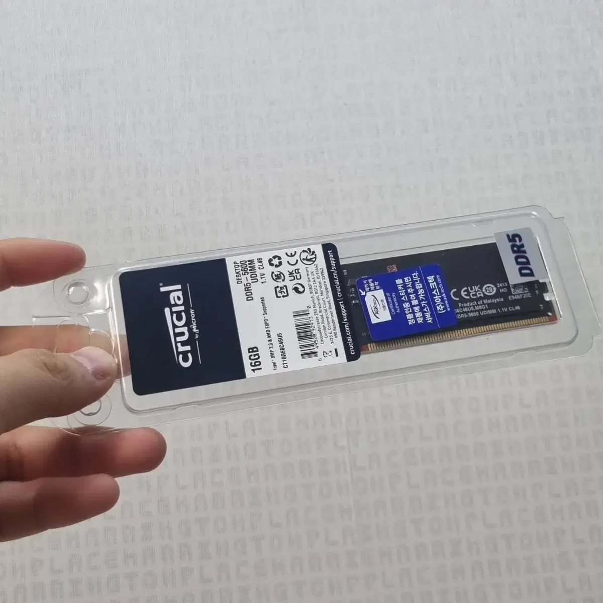 마이크론 DDR5 16GB 5600 한장 급처합니다!