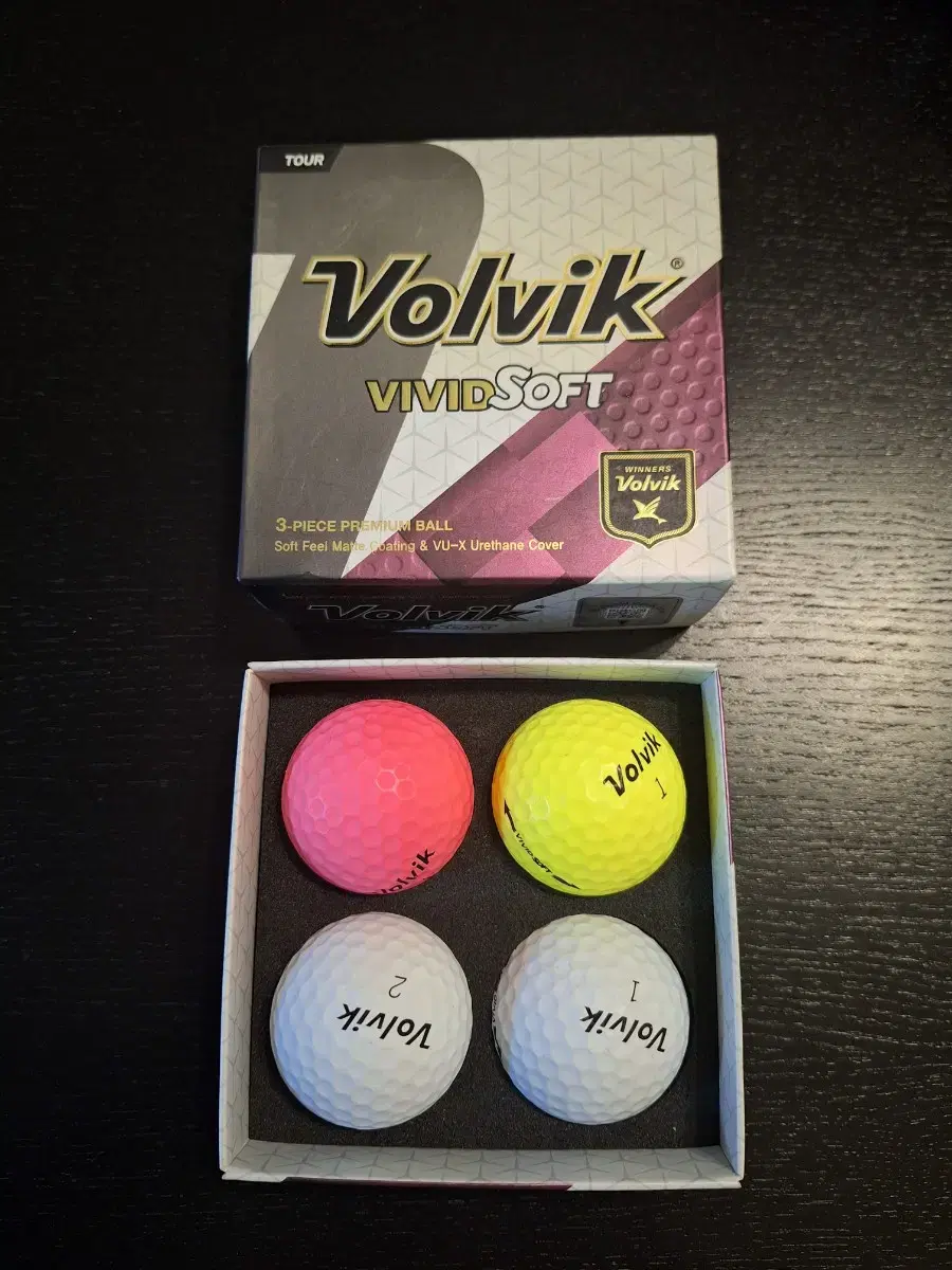 Volvik vivid soft 볼빅 비비드 소프트 골프공4색 골프공