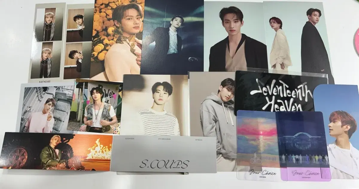 seventeen albumOfficial GoodsPostcardsBookmarksStickersBookmarksTwo Cut BindersWTS