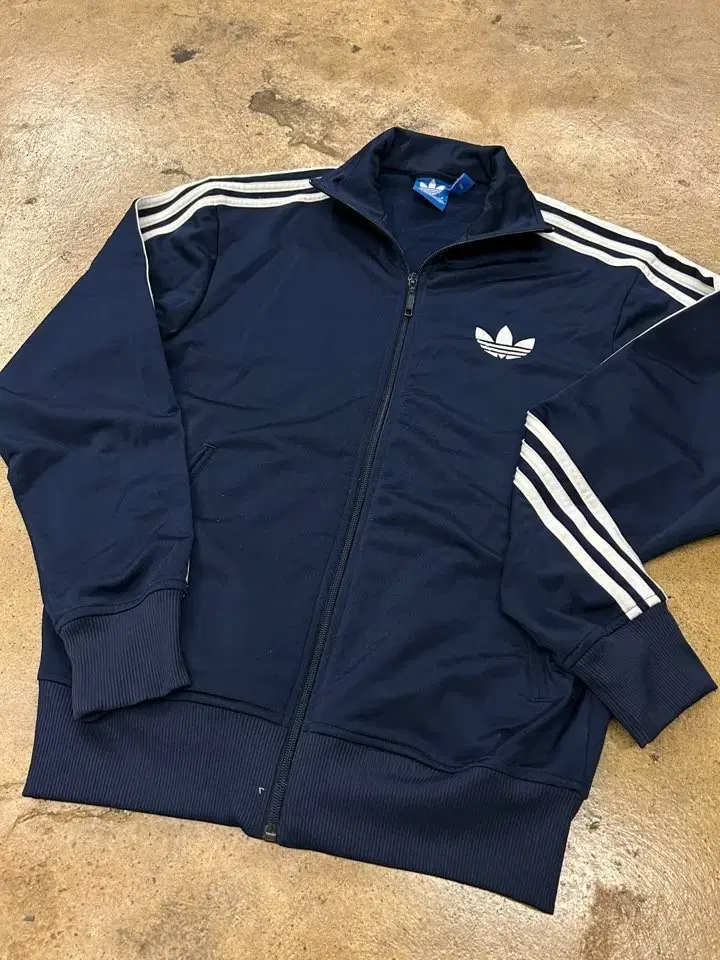 (Genuine/95) Adidas Goofy Bird Track Top Jersey Navy