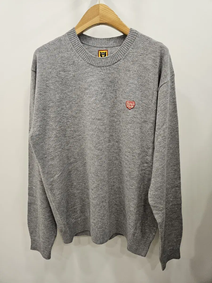 Humanmade Heart Badge Knit Sweater Gray