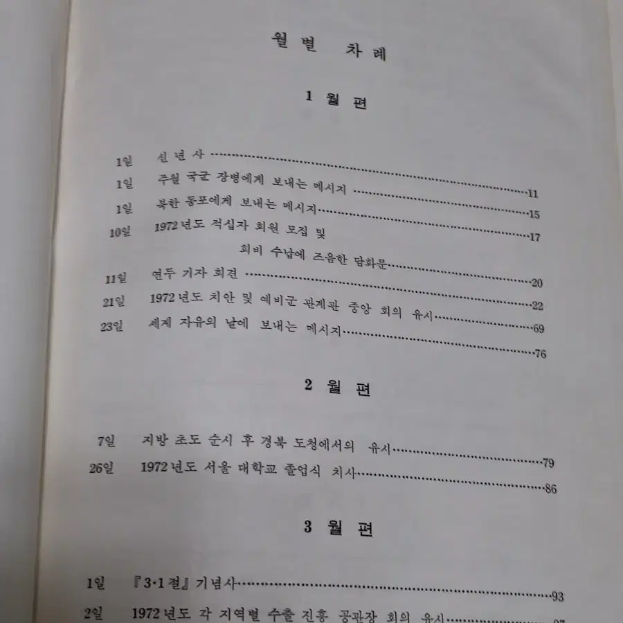 근대사 수집 자료 박정희 대통령 연설문집 5권