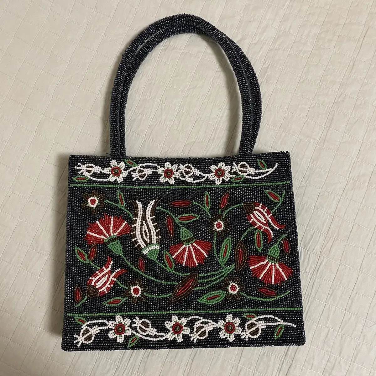 빈티지 비즈 핸드백 토트백 vintage beads handbag