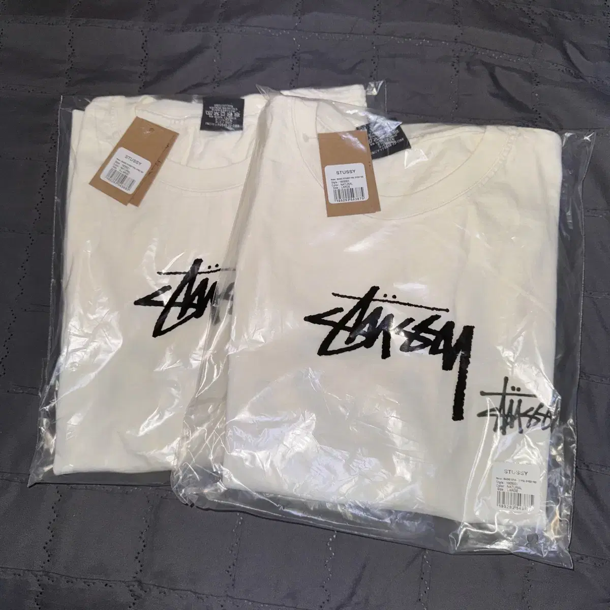 Stussy Basic Pigment Short Sleeve Natural L,XL (New) 2024