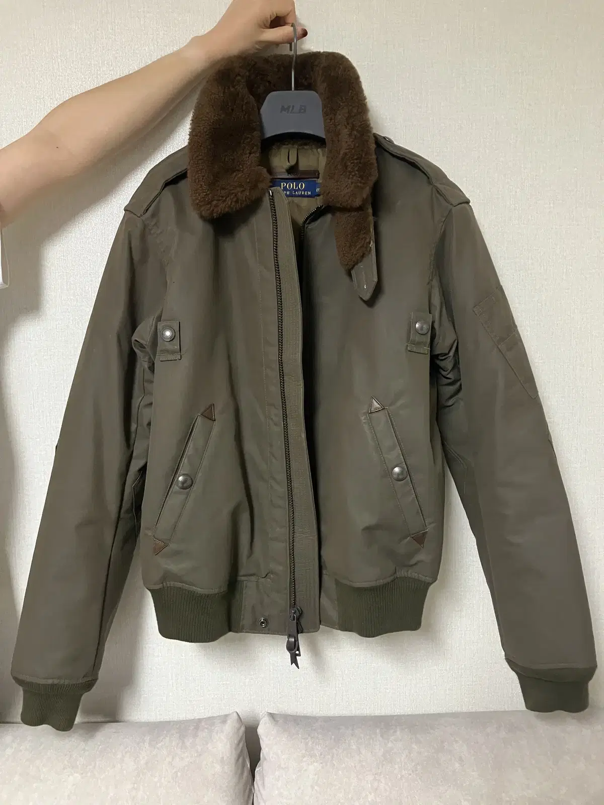 A polo down jacket.