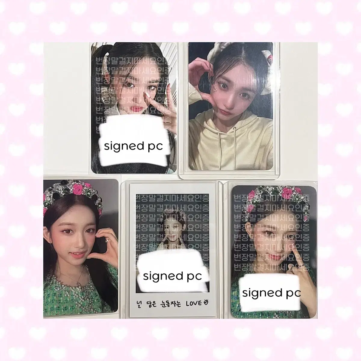 ive leeseo first zuu zuu eleven special yizhiyu sign polaroid pola sign polaroid