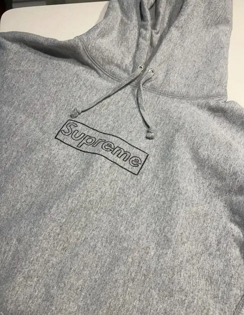 L) Supreme x Kaus Choke Box Logo Hoodie Gray