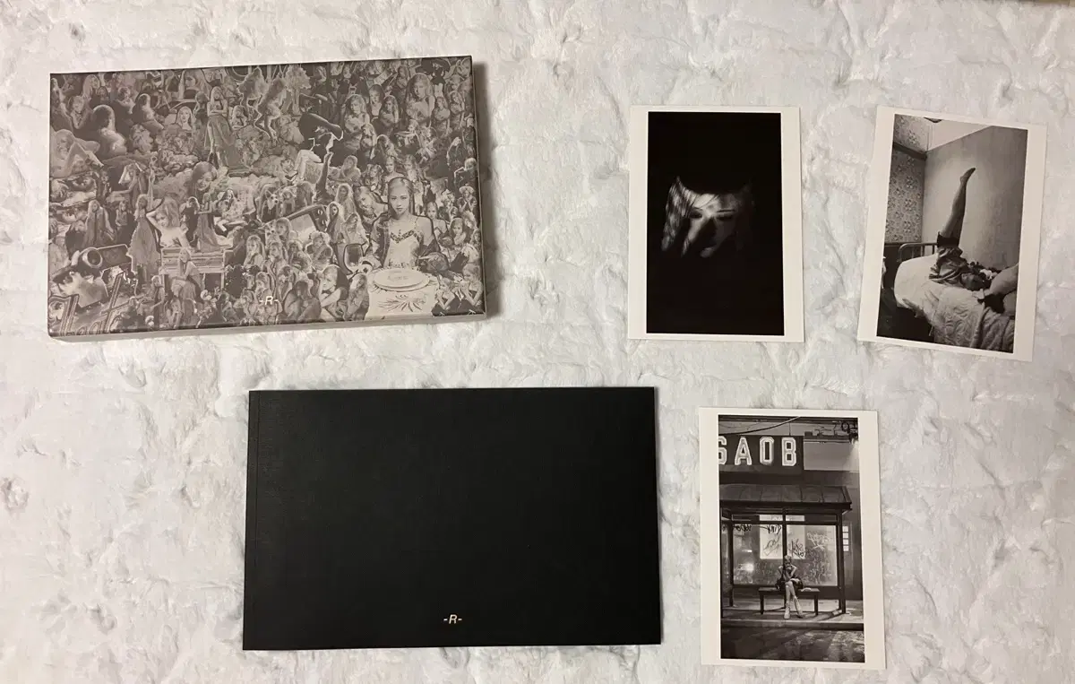 Black Pink rose Solo album R Photobook, postcard, photocard