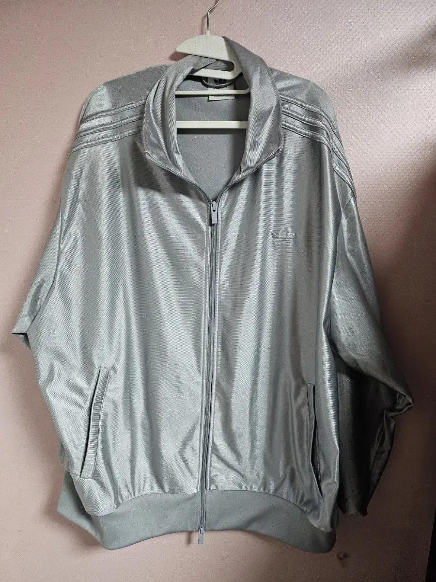 adidas Onyx Silver Jersey Tracktop 2XL