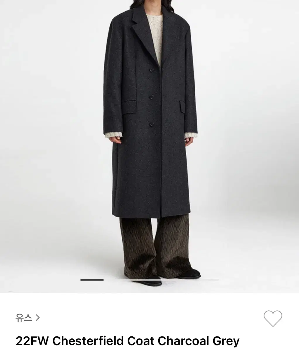 [L] Youth Chesterfield Coat Charcoal Gray