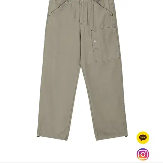 유먼트(LABEL WORK PANTS - BEIGE )