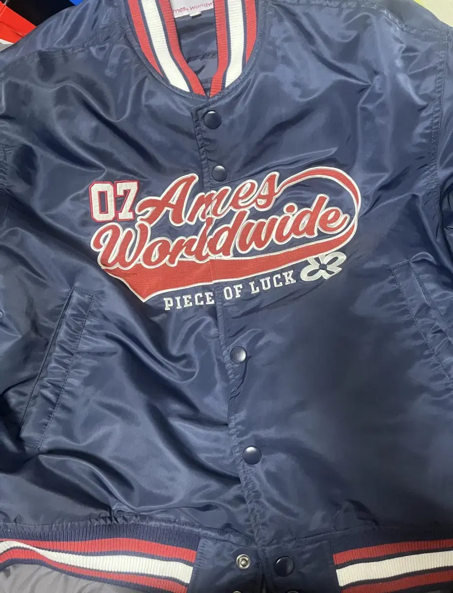 Ames Worldwide Baseball Jamba Nylon Stadium Jacket Navy