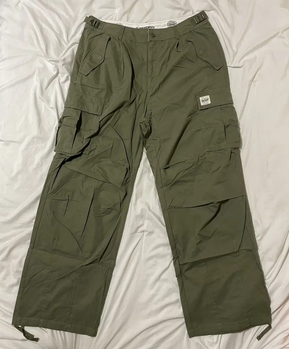 Superdry Cargo Wide Parachute Pants Khaki XL