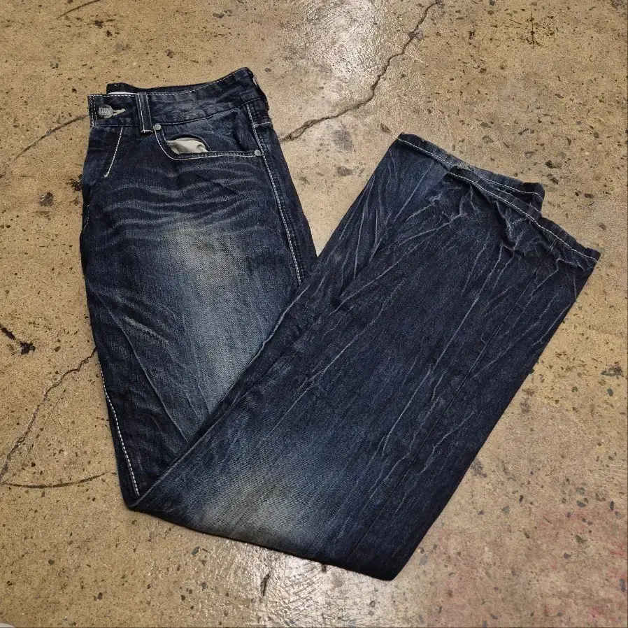 [ Genuine/32 ] Ebisu Old School Vintage Wash Denim Pants