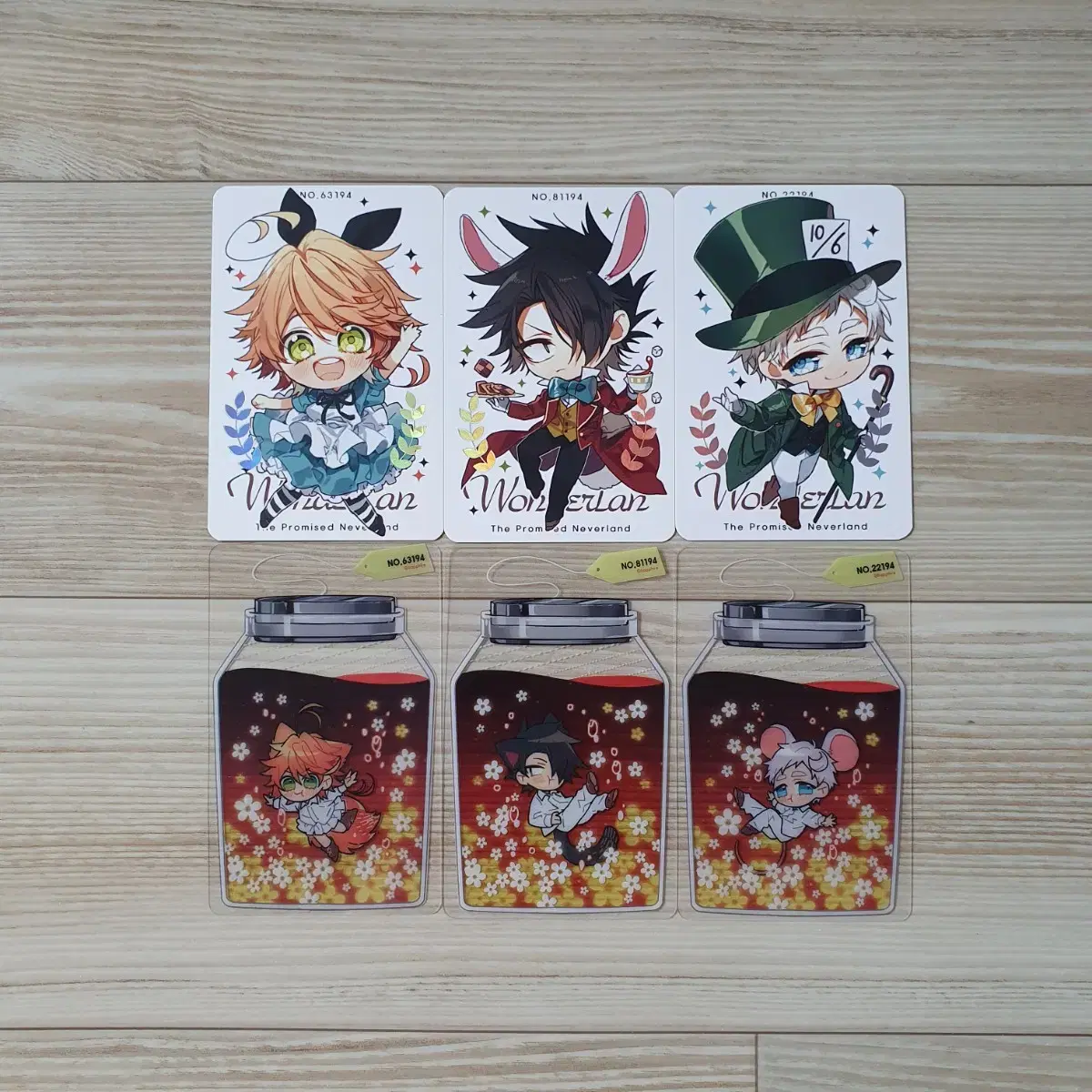 The Promised Neverland unofficial goods Mini Kartac Photocards photocard bulk Sells