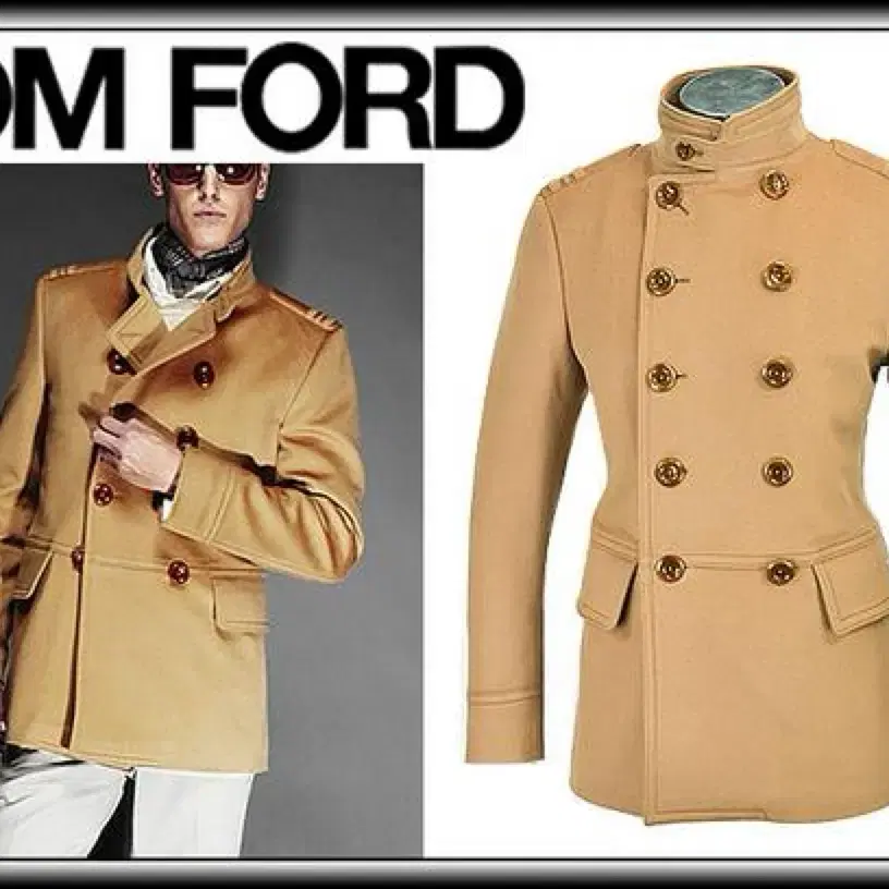 Tomford 톰포드 더블코트 자켓/48사이즈/카멜색