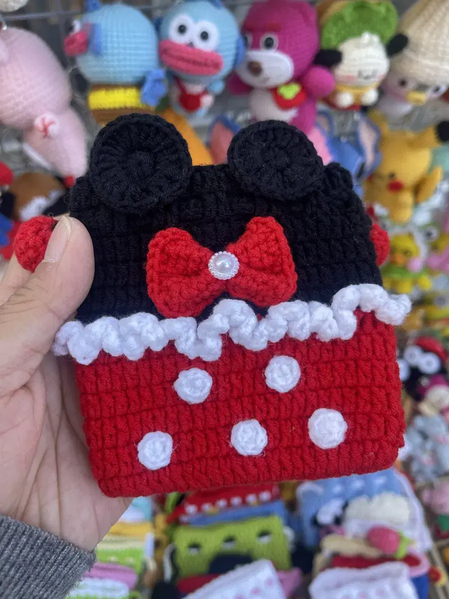 Handmade Disney crocheted Mickey Mouse pouch