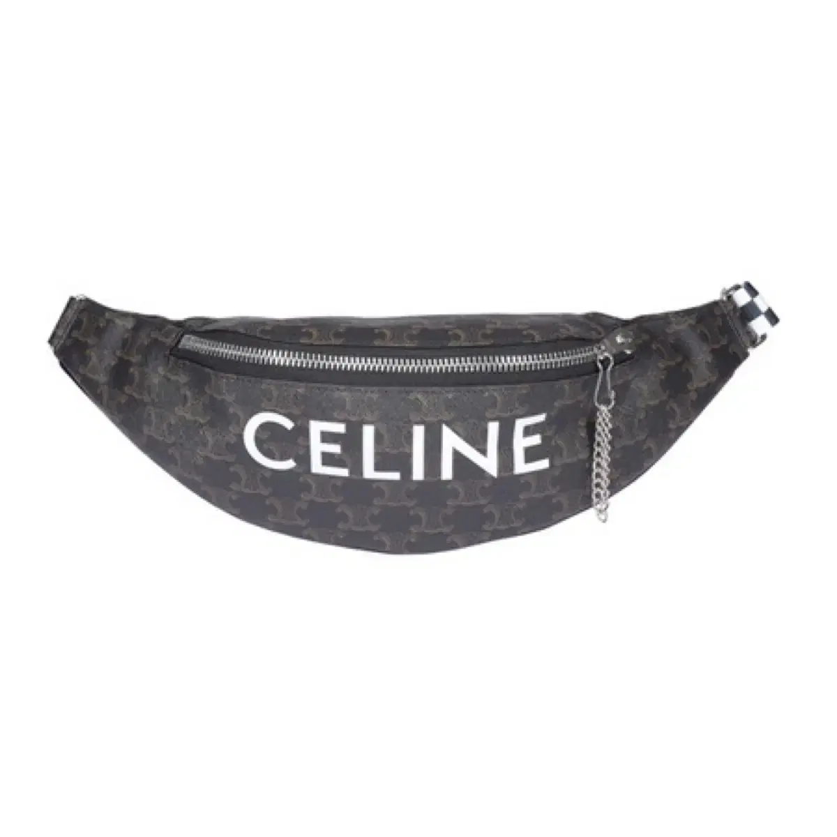 CELINE 셀린 브라운 트리오페 로고 벨트 백