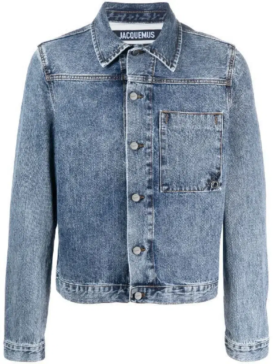 [54] Jacquemus Le Raffia Denim Jeans Jacket