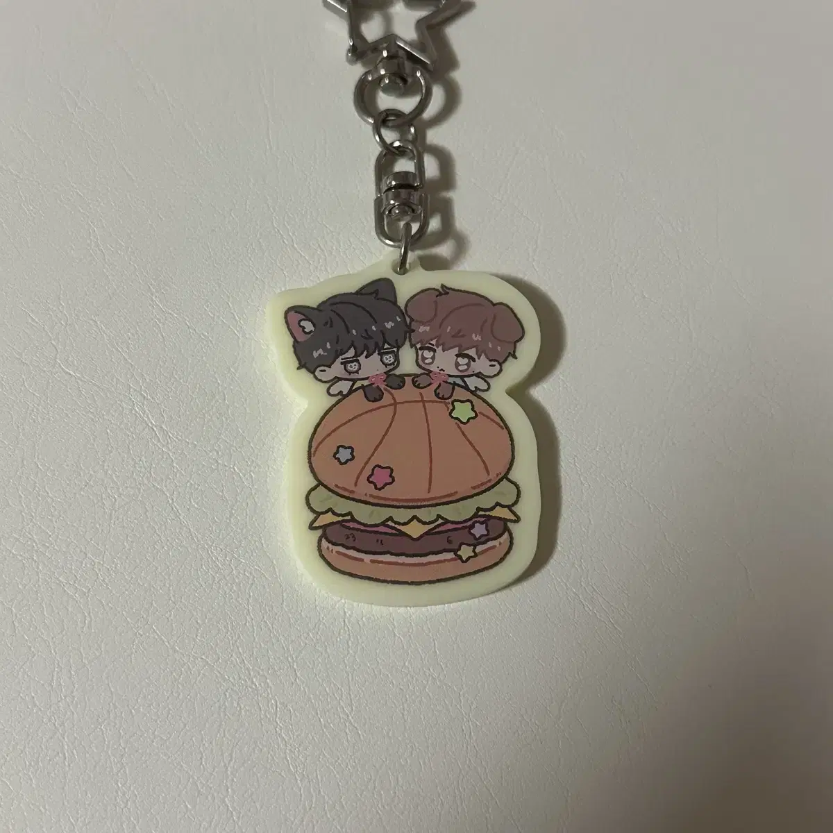 Jong Sang Hartnim Cat Dog Burger keyring Gakta Garbage Time acrylic Unofficial Goods