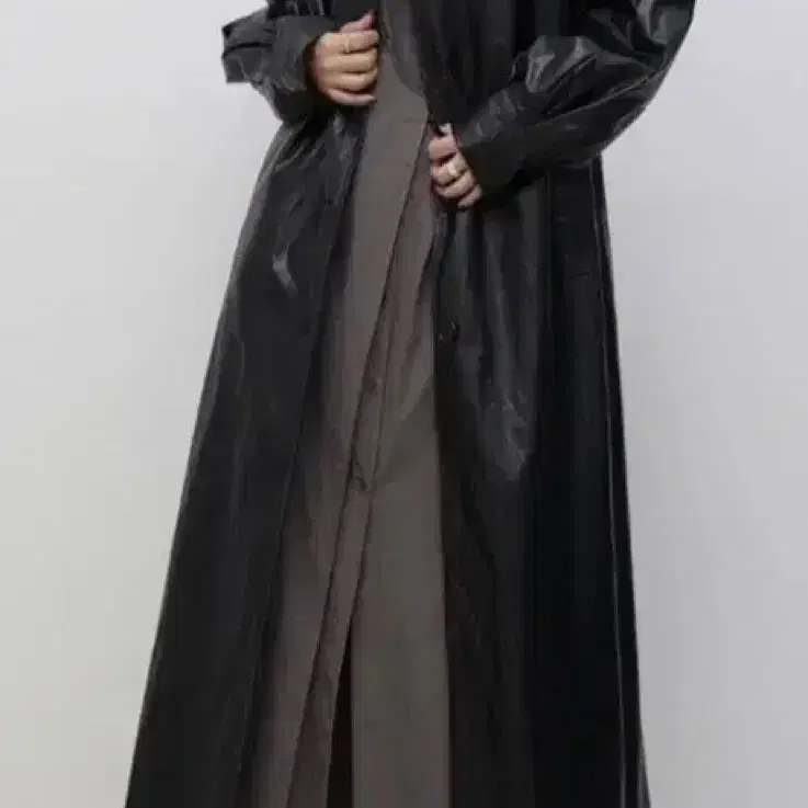 트리밍버드 Leather long trench 코트