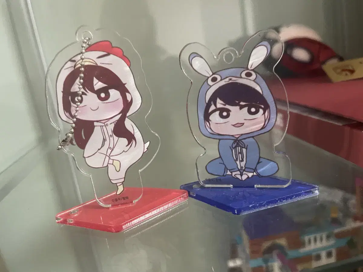 잉여특공대 웹툰샵 미니 acrylic stand 박유화 강수형 red bloo