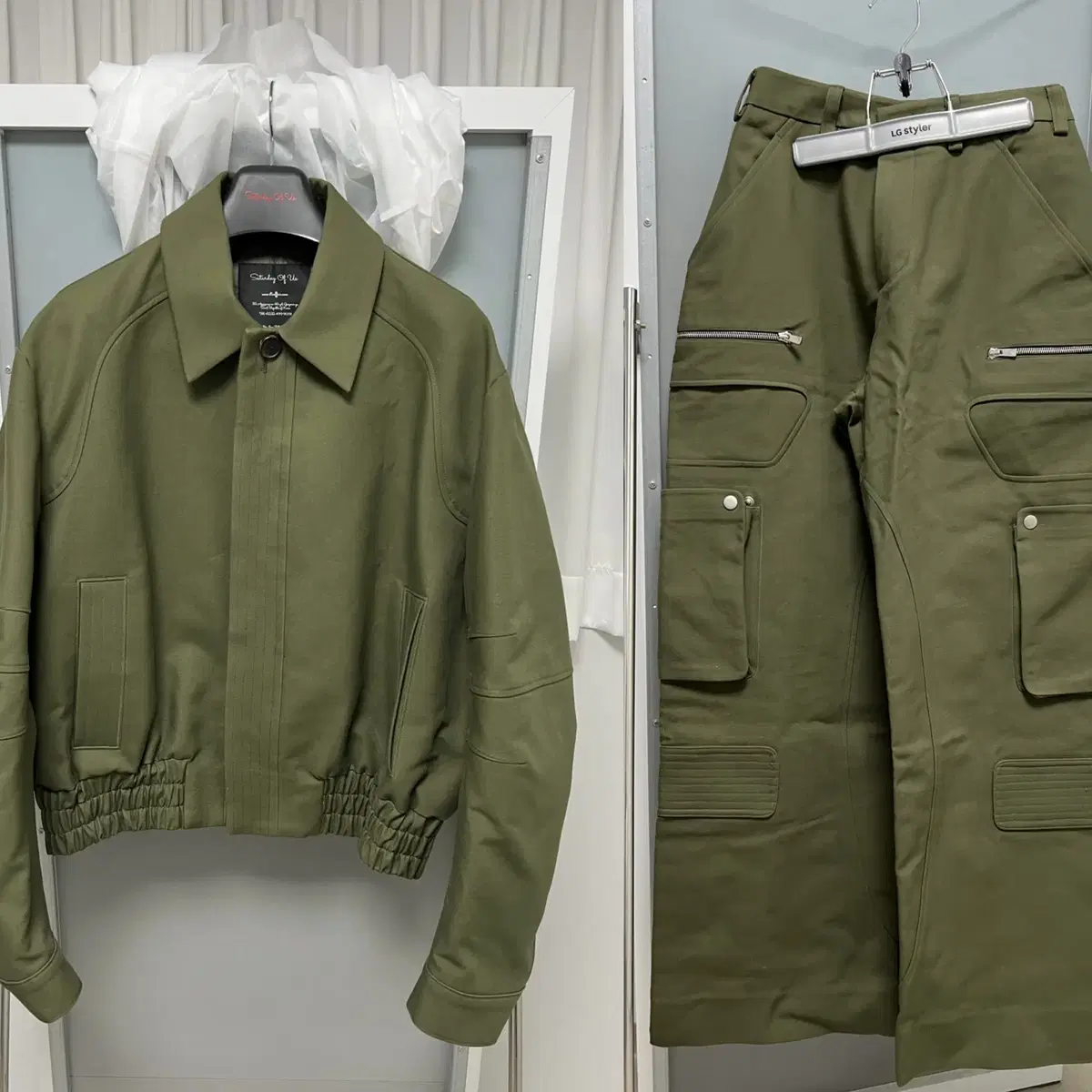 [샘플 셋업] STU Croassant Khaki Stu office