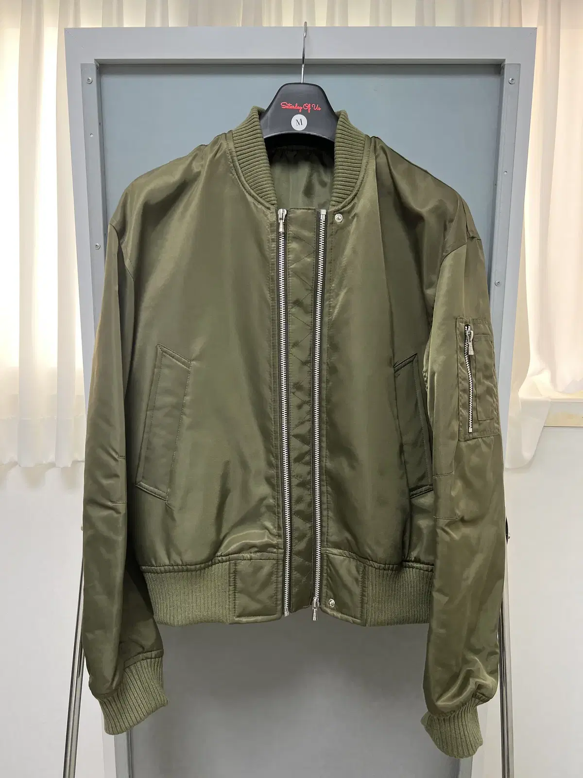 [M] STU Double Way Short Bomber Khaki