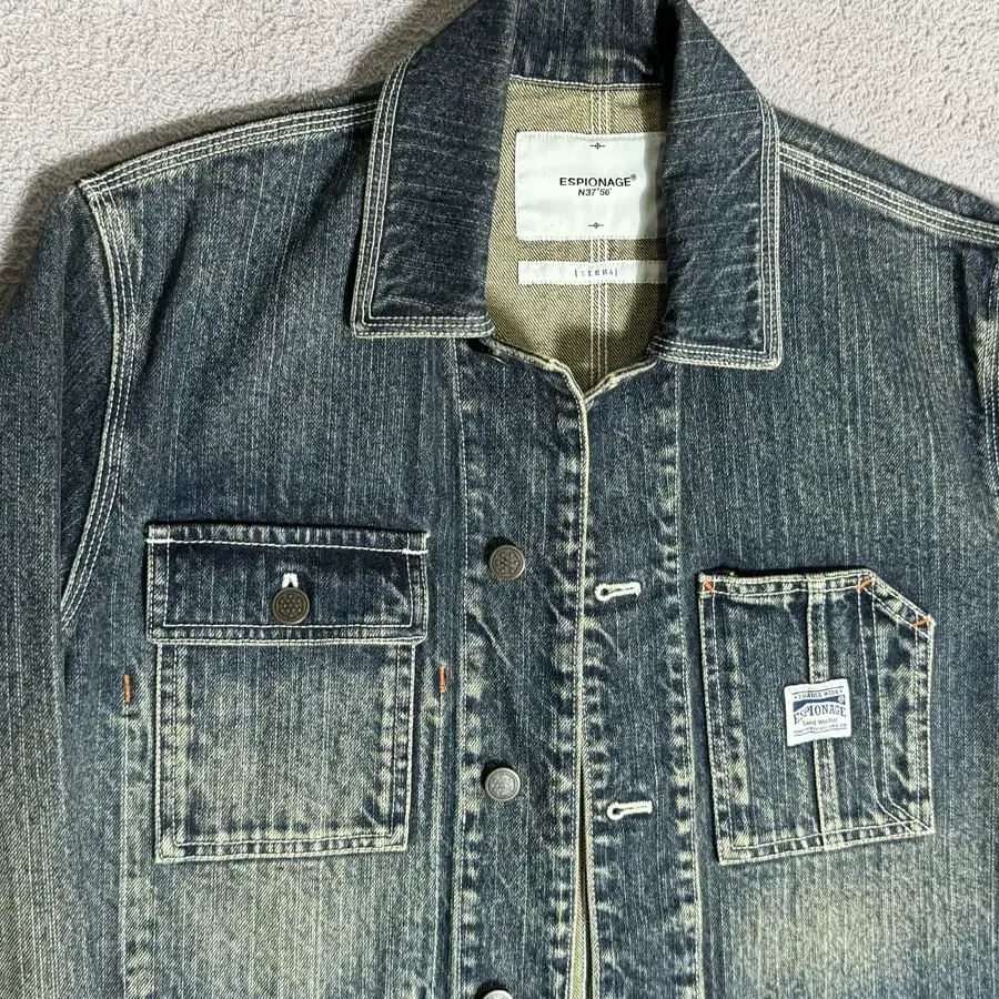 에스피오나지 데님 워크 자켓 hudson Denim Work Jaket