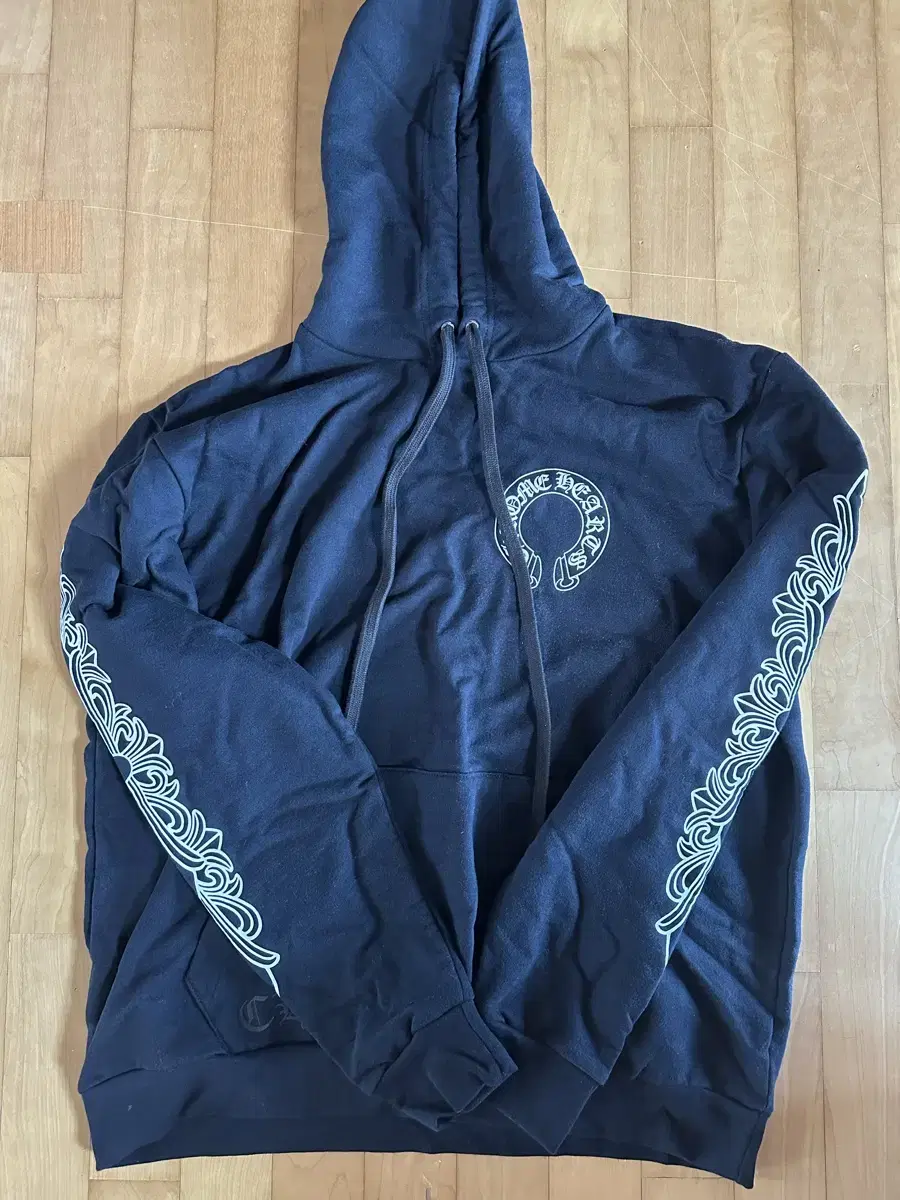 Chrome Hearts Horseshoe Floral Hoodie L