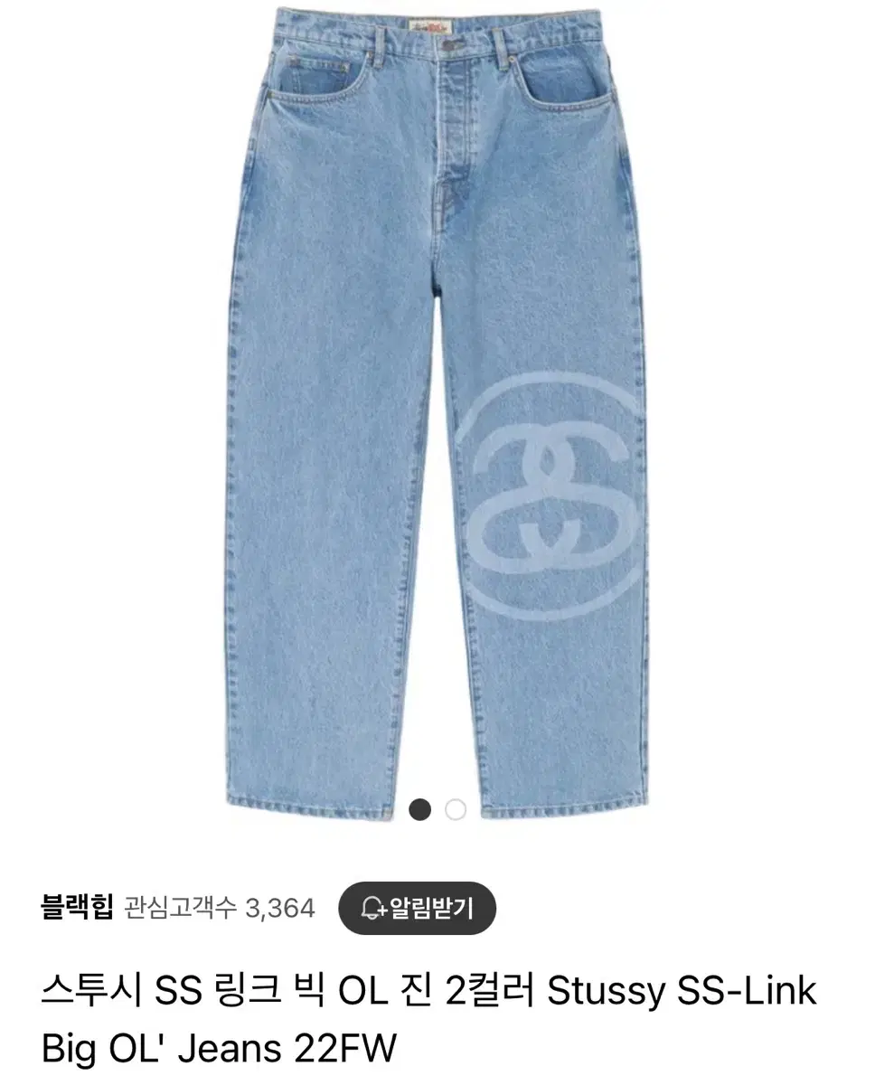 Stussy Big Log Stonewash 30