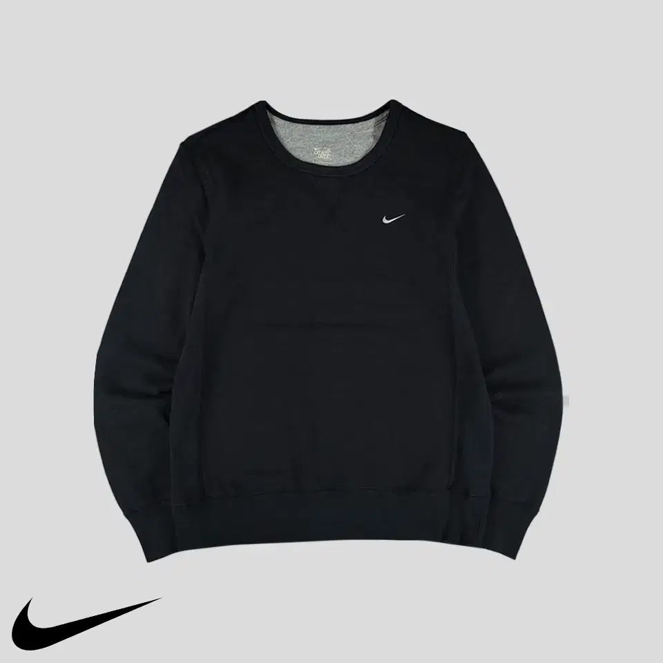 Nike Pigment Black Grey Swoosh Cotton100 Sweatshirt WOM