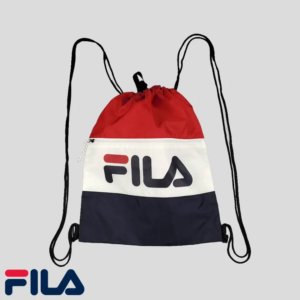 FILA FILA Red, White, Navy Color Logo Printing Shoe Bag String Bag