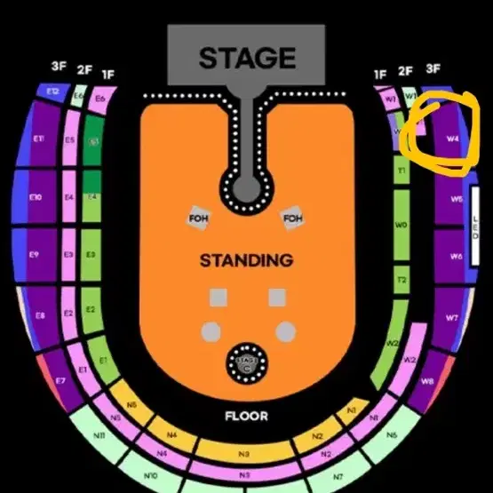 콜드플레이 25일(금)막콘 좌석 지정석C 3층 w4구역 양도