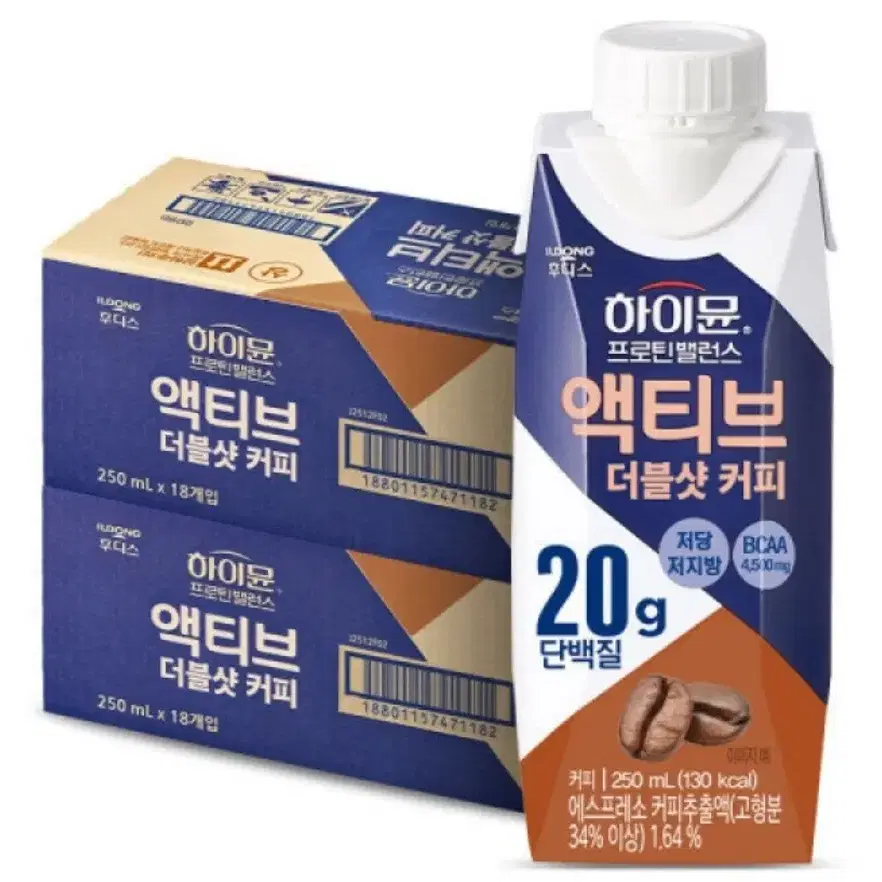 하이뮨 프로틴 밸런스 액티브 더블샷커피 250ml 36개