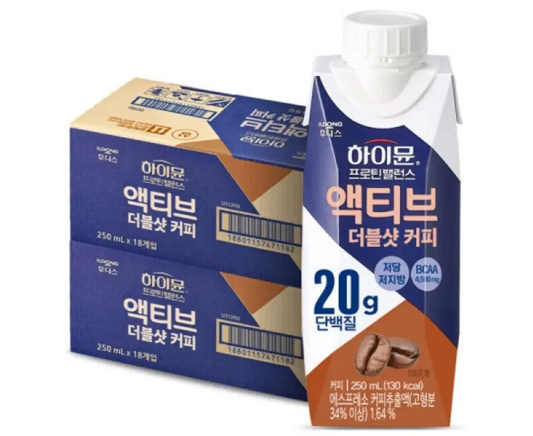 하이뮨 프로틴 밸런스 액티브 더블샷커피 250ml 36개