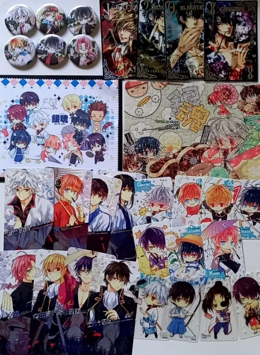 Gintama unofficial goods Eyeglasses Puzzle photocard Kartek