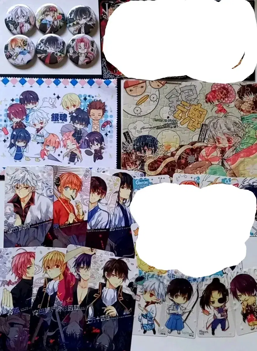 Gintama unofficial goods Eyeglasses Puzzle photocard Kartek