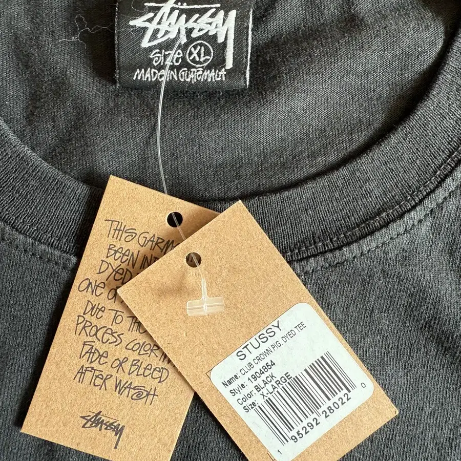 [XL] stussy 스투시 클럽 크라운 피그먼트 다이드 반팔 티셔츠