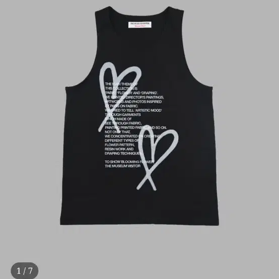 더뮤지엄비지터 HEART PRINTED SLEEVELESS 블랙