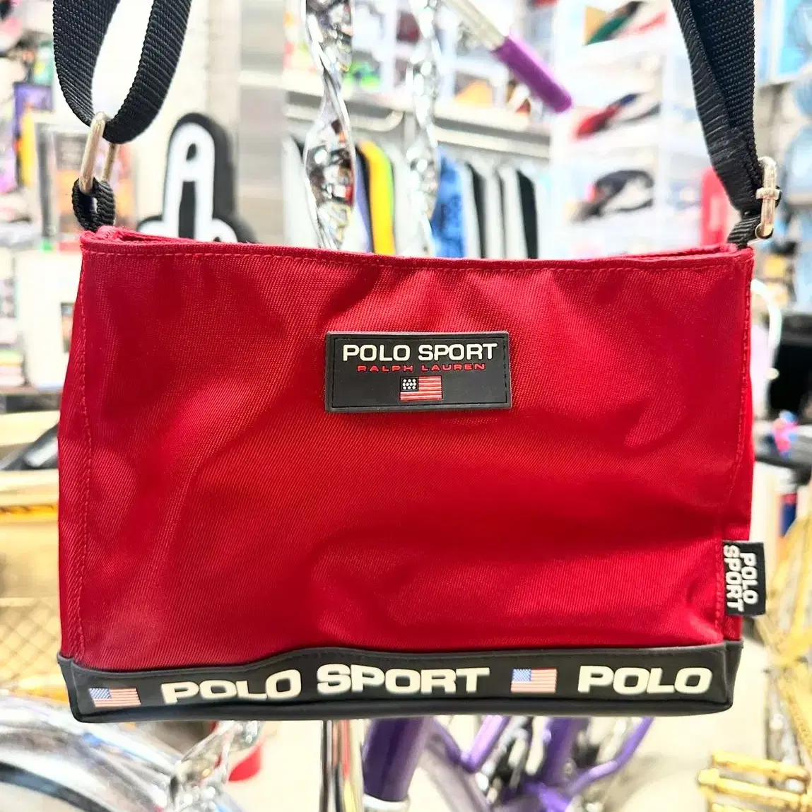 폴로스포츠 크로스백 polo sport cross bag red